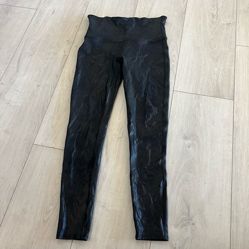 Spanx women leather leggings size XL
